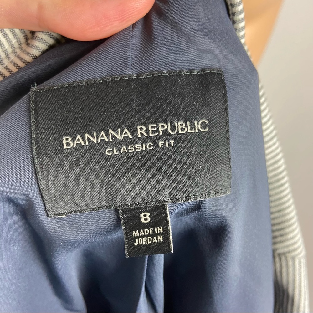 Banana Republic Black White Striped Blazer - Picture 7 of 7